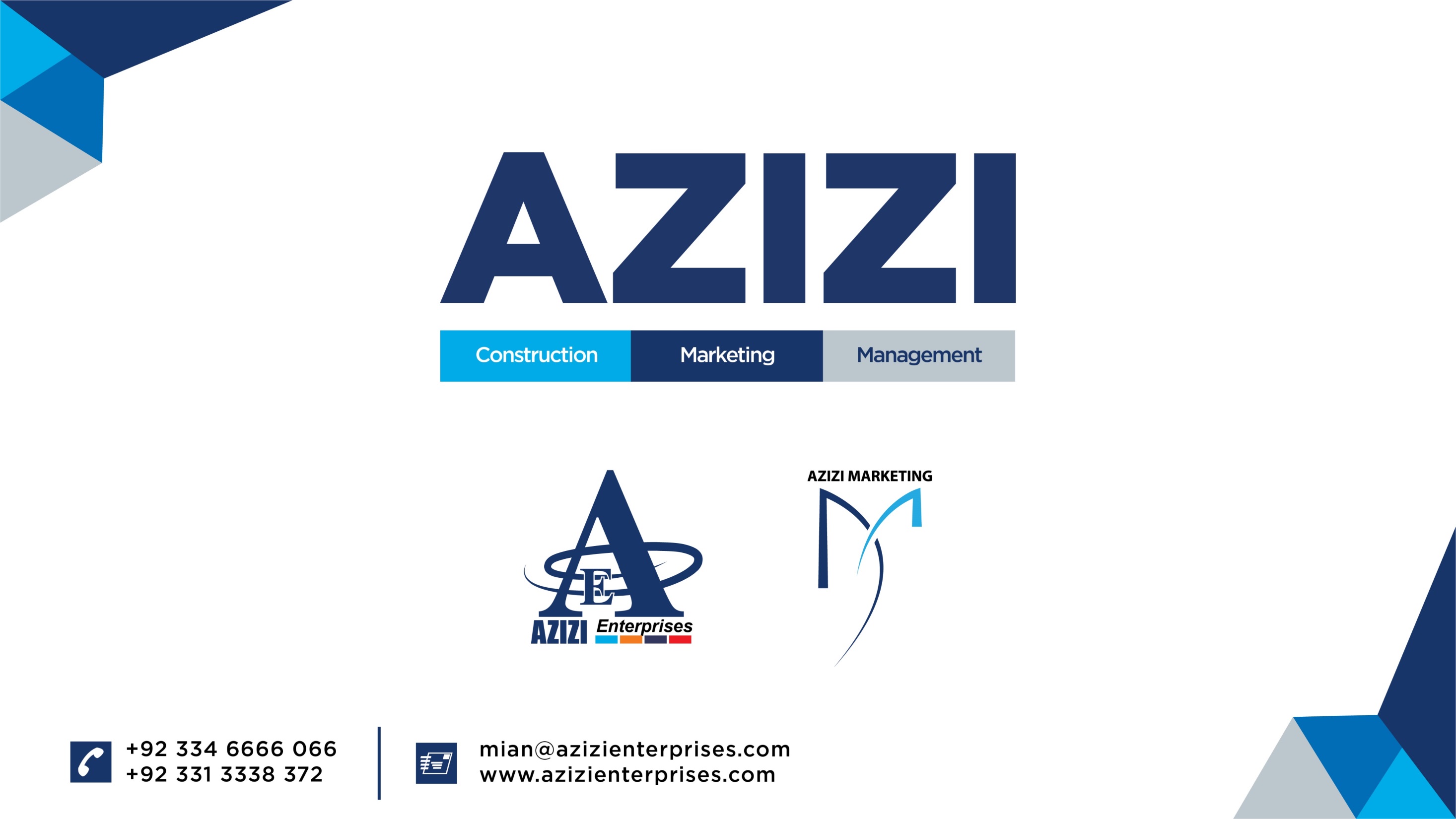 Azizi Enterprises presentation — slide 2