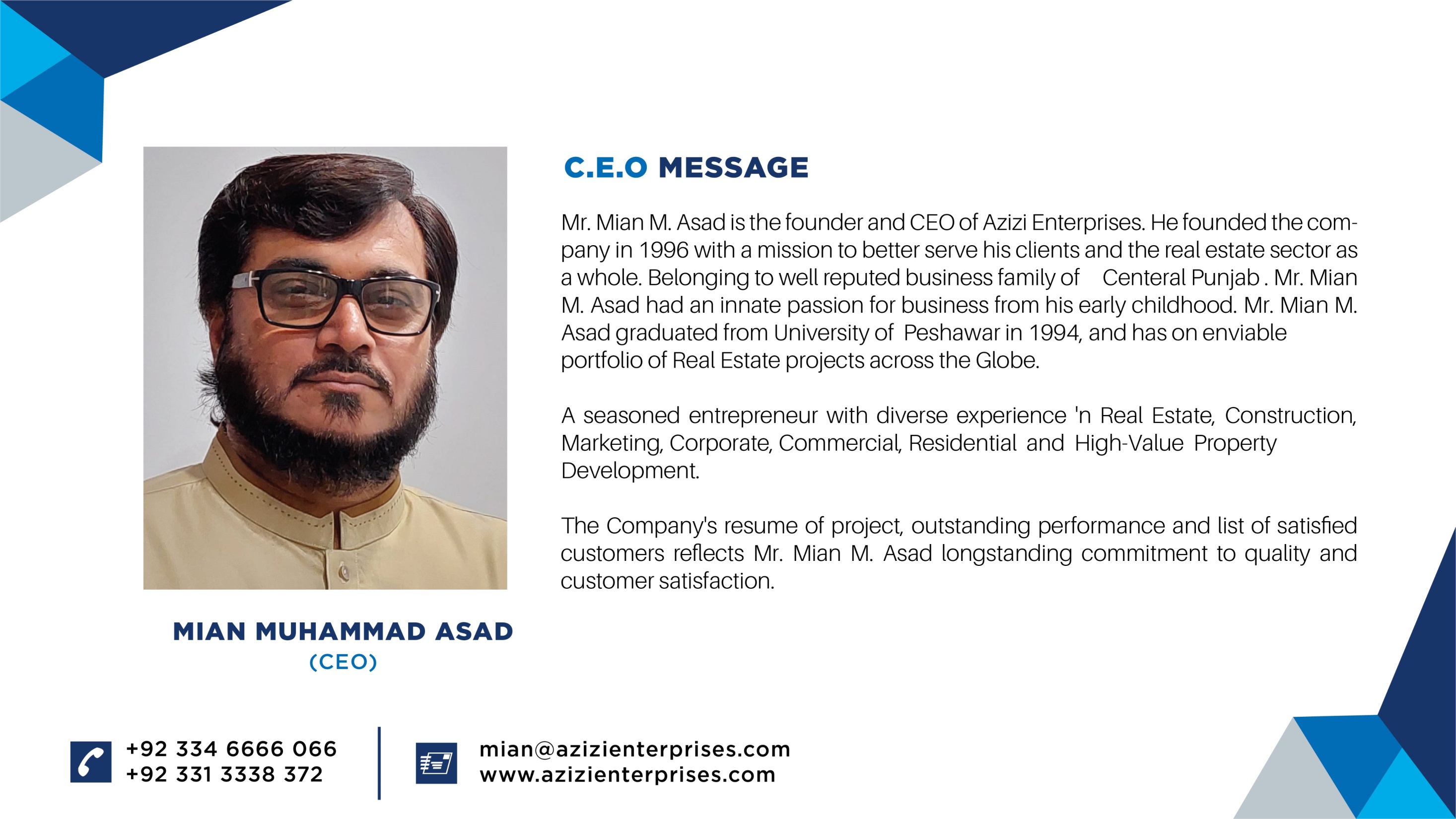 Azizi Enterprises presentation — slide 3